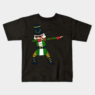 Christmas Soldier Dabbing Nutcracker Kids T-Shirt